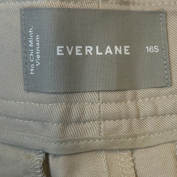 Everlane Way High Drape Pant Wide Leg Hi-Rise Sandstone Women 16S Inseam 30 NWT - Picture 5 of 13